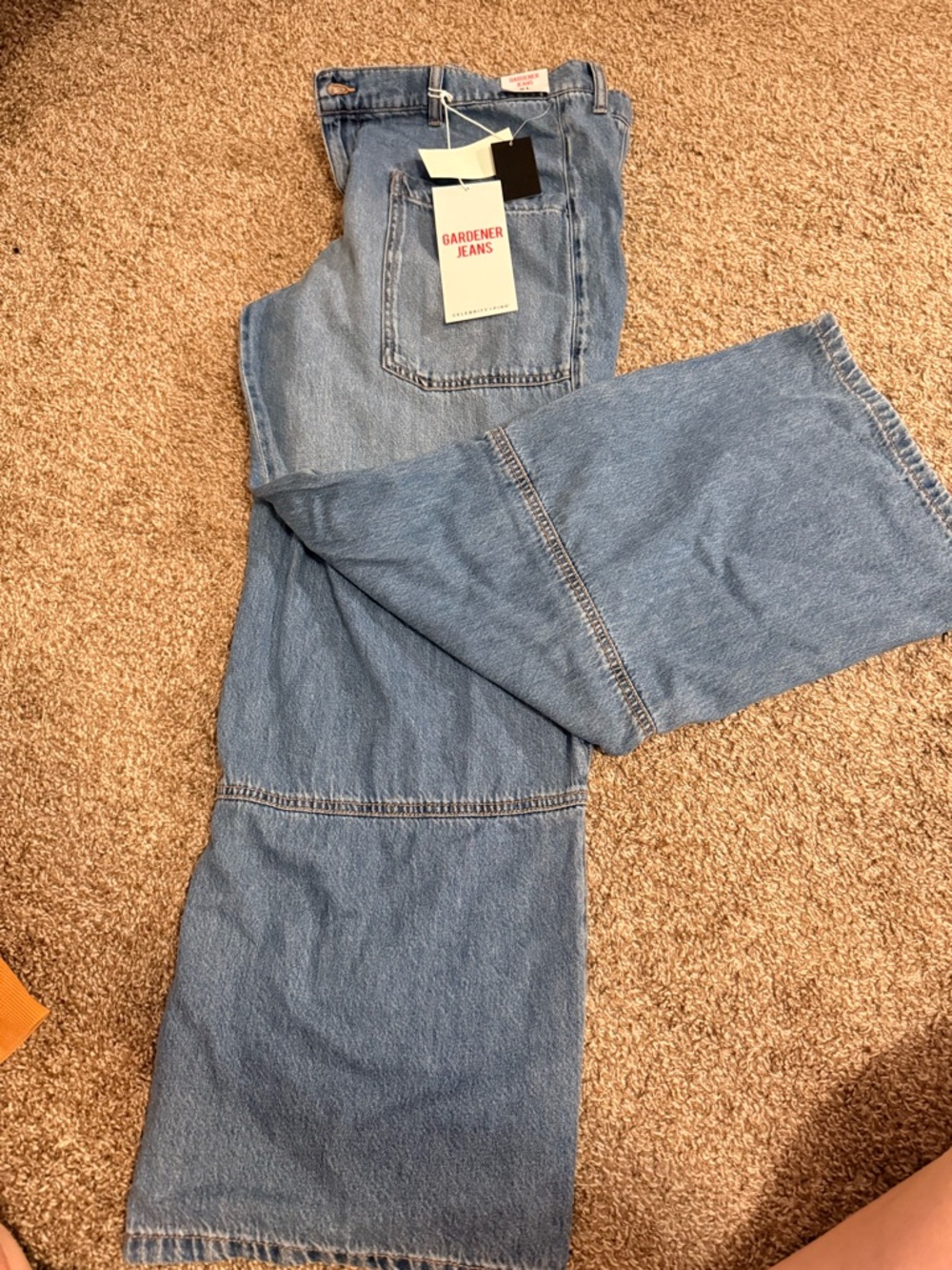 Celebrity Pink Light Blue Wide-Leg Gardener Jeans
